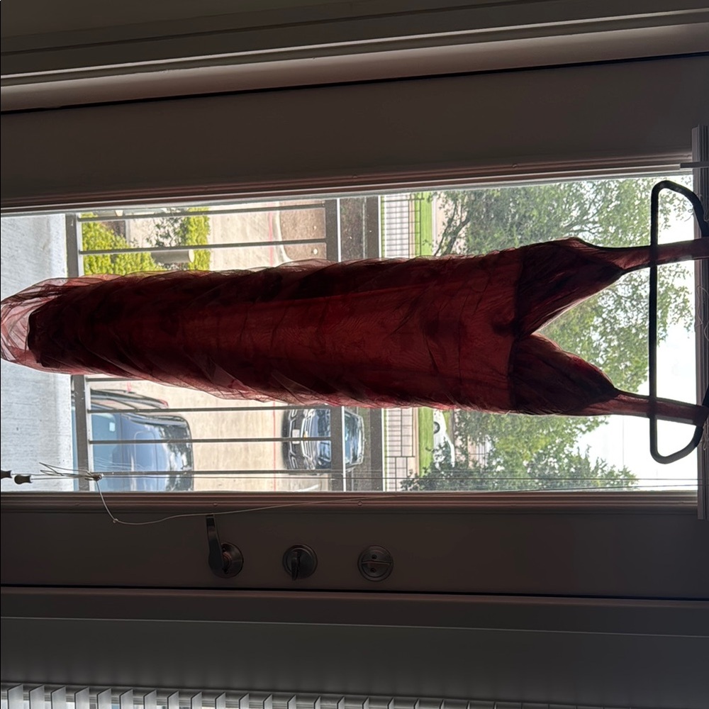 Windsor Red Velvet Curtain Accent